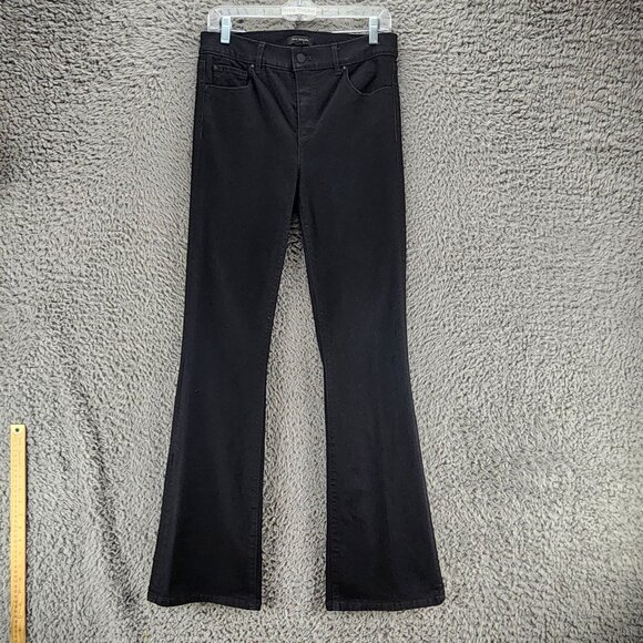 Ann Taylor Jeans Womens 6 Tall Black Stretch Mid Rise The Slim Boot *GUC* - Picture 1 of 11